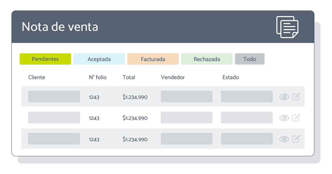 Generación de notas de venta